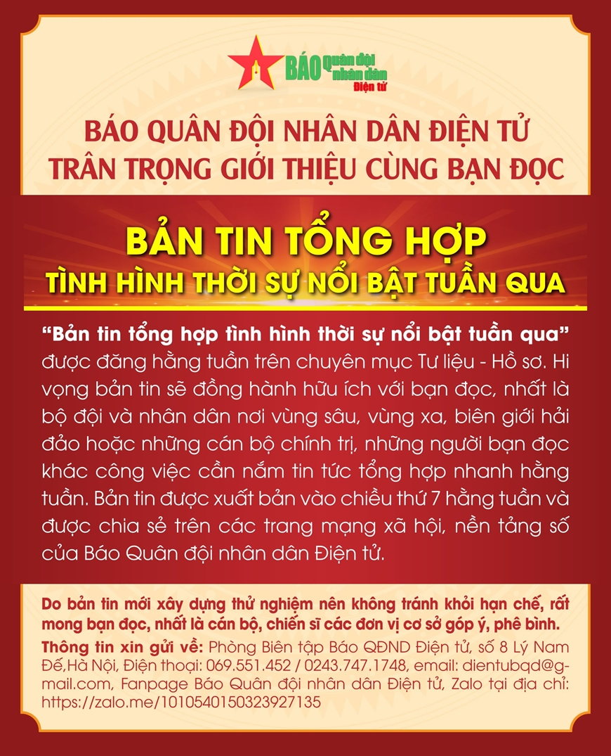 Bản tin tổng hợp tình hình thời sự nổi bật tuần 3 tháng 1 (từ 16-1 đến 22-1)